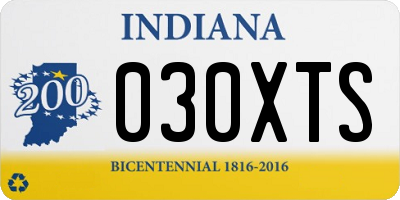 IN license plate 030XTS
