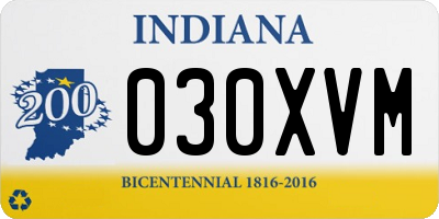 IN license plate 030XVM