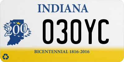 IN license plate 030YC
