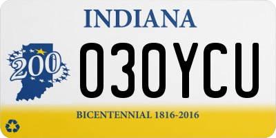 IN license plate 030YCU