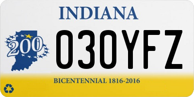 IN license plate 030YFZ