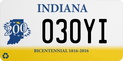 IN license plate 030YI