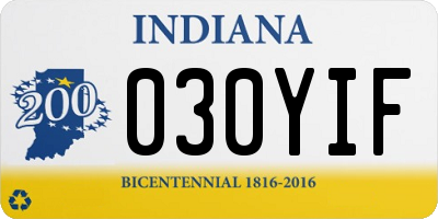 IN license plate 030YIF