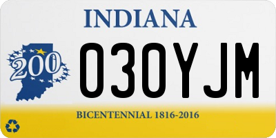 IN license plate 030YJM