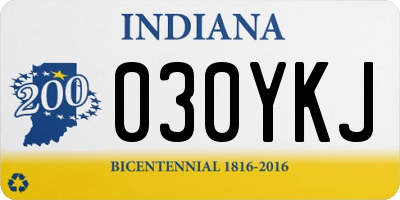 IN license plate 030YKJ