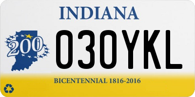 IN license plate 030YKL