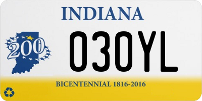 IN license plate 030YL