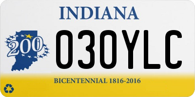 IN license plate 030YLC