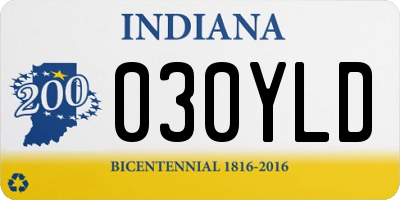 IN license plate 030YLD