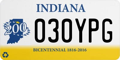 IN license plate 030YPG
