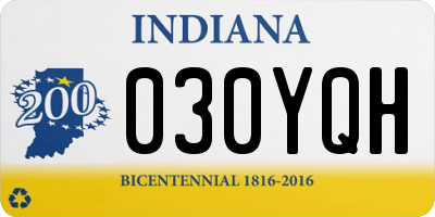 IN license plate 030YQH