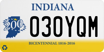 IN license plate 030YQM