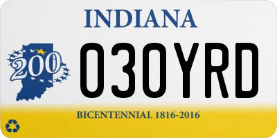 IN license plate 030YRD
