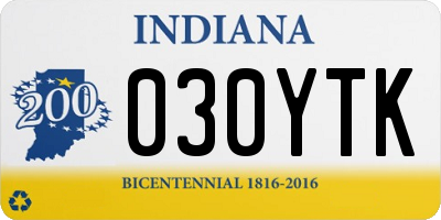 IN license plate 030YTK
