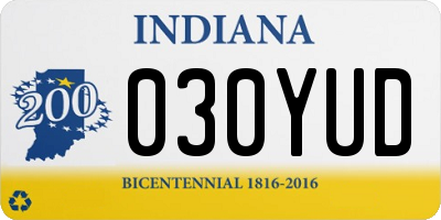 IN license plate 030YUD