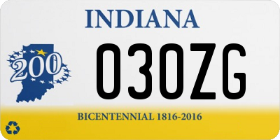 IN license plate 030ZG