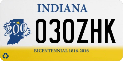 IN license plate 030ZHK
