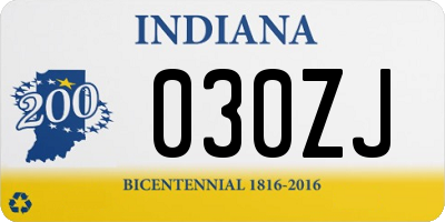 IN license plate 030ZJ