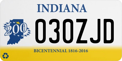 IN license plate 030ZJD