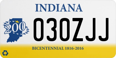 IN license plate 030ZJJ