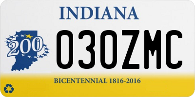 IN license plate 030ZMC