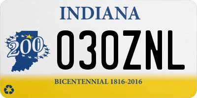 IN license plate 030ZNL