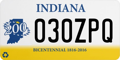 IN license plate 030ZPQ