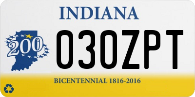 IN license plate 030ZPT