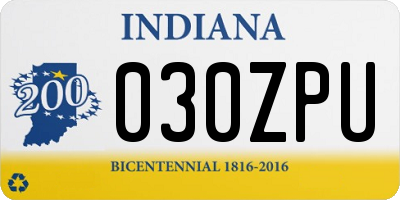 IN license plate 030ZPU