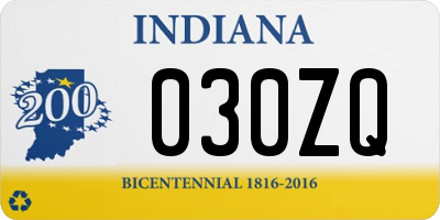 IN license plate 030ZQ