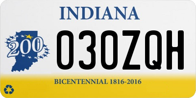 IN license plate 030ZQH