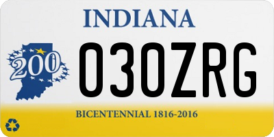 IN license plate 030ZRG