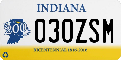 IN license plate 030ZSM