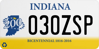 IN license plate 030ZSP