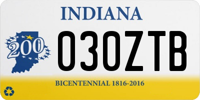 IN license plate 030ZTB
