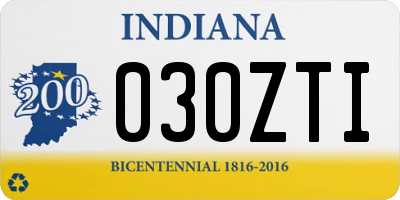IN license plate 030ZTI