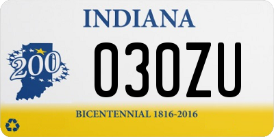 IN license plate 030ZU