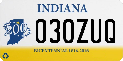 IN license plate 030ZUQ