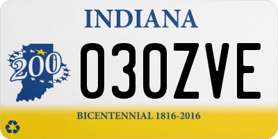 IN license plate 030ZVE