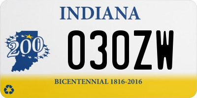 IN license plate 030ZW