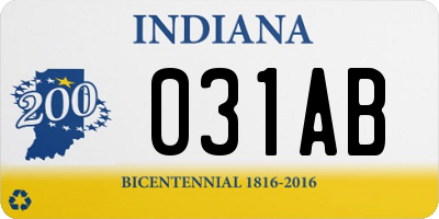 IN license plate 031AB