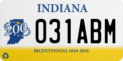 IN license plate 031ABM