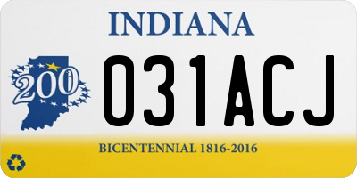 IN license plate 031ACJ