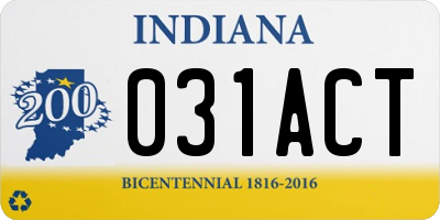 IN license plate 031ACT