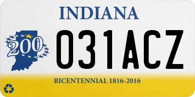 IN license plate 031ACZ