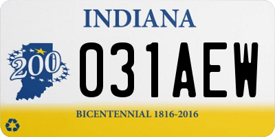 IN license plate 031AEW