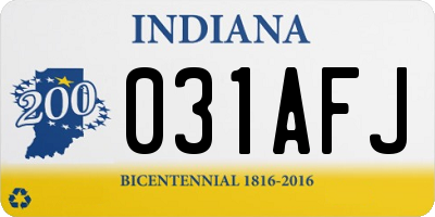 IN license plate 031AFJ