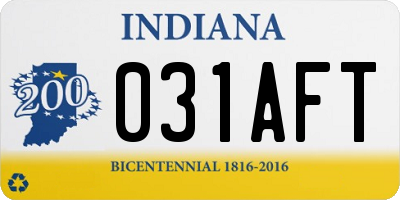 IN license plate 031AFT