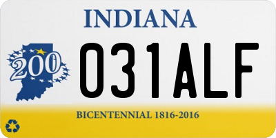 IN license plate 031ALF