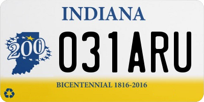 IN license plate 031ARU